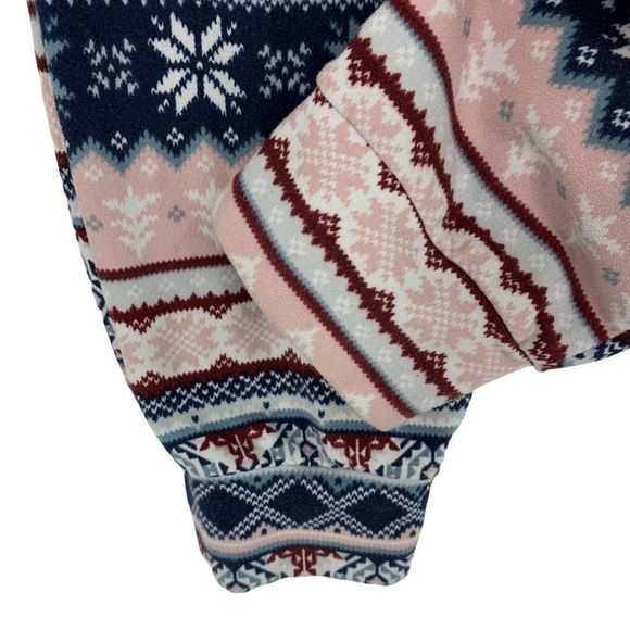 Women’s Eye Candy size medium fleece jogger pants Nordic print 1837 snowflake - Picture 4 of 8